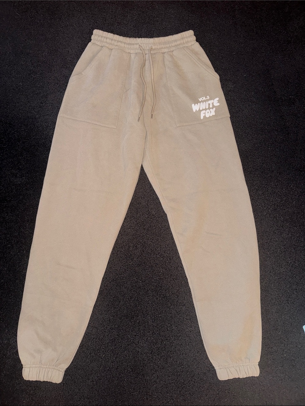 White Fox Boutique Beige Sweatpant Joggers